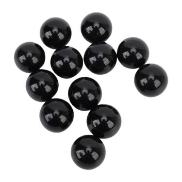 Imagem de Phefop Conjunto de Bola de Cristal de 12 Unidades 25 Mm 1 pol. Conjunto de Bola de Esfera de Cristal Preta Leve para Coleção de Presente Exibição Decorativa Meditação Yoga Com Superfície Lisa Cores Vibrantes Texturas Claras