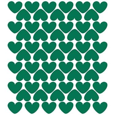 Imagem de Adesivo de Parede Infantil Corações Verde Escuro 55un