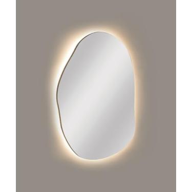 Imagem de Espelho Orgânico com LED 63x85cm Quarto Sala Banheiro