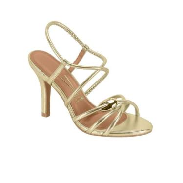 Imagem de Sandalia Vizzano Salto Fino Ref 6249.1114.30579 Dourado 39