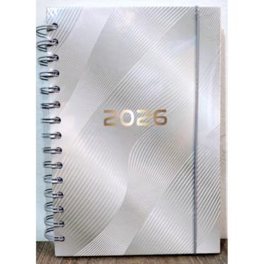 Imagem de Agenda 2026 Grande 14,5cmX21cm Datada 168 folhas Capa dura Adequado para trabalho e estudo(CINZA ESCURO)