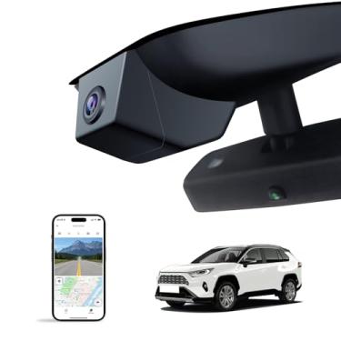 Imagem de KBSYNT Câmera frontal 4K Dash para Toyota RAV4 LE Limited SE Adventure XLE XSE (modelo B) (com orifício de ventilação), estilo OEM, gravação em loop, fácil instalação, Wi-Fi e aplicativo, cartão 64G