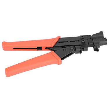 Imagem de Garosa Alicate de Crimpagem de Compressão, Crimpador Ajustável de Aço Com Módulo Giratório para Cabo Coaxial RG59 RG6 RG11 F Conectores BNC Em Campo de áudio e Vídeo de TV a Cabo