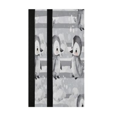 Imagem de STAYTOP 2 peças de capas de maçaneta de geladeira de bebê pinguim cinza fofo, capas de maçaneta para geladeira e forno de micro-ondas, mantenha seu aparelho de cozinha limpo de gotejamentos, óleo