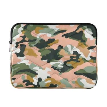Imagem de Wassud Capa para laptop 14 polegadas camuflagem abstrata à prova de choque à prova d'água poliéster bolsa para laptop capa para notebook computador tablet