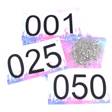 Imagem de TRIWONDER Tyvek Números de competidores com alfinetes de segurança, números de corrida, etiquetas de papel 1-200, à prova de rasgos e à prova d'água 10 x 7 polegadas para corridas de maratona e jogos