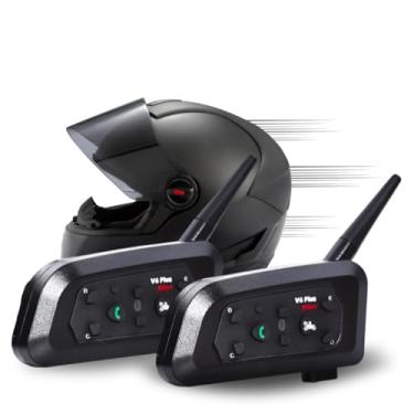 Imagem de Intercomunicador Bluetooth V6 Pro Plus para Capacete, Sistema de Comunicação sem Fio para Motocicleta, 2 Unidades