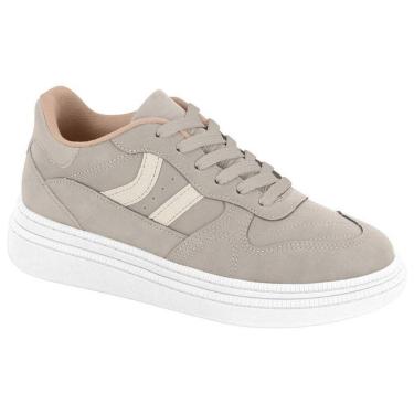 Imagem de Tênis Feminino Casual Cinza Branco Off Moleca 5816.101-Feminino