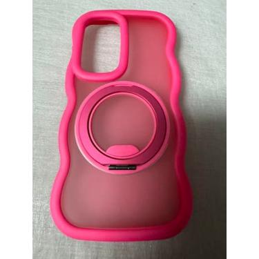 Imagem de YOVIAKK Capa para Samsung S25 Ultra [com moldura ondulada encaracolada (rosa choque