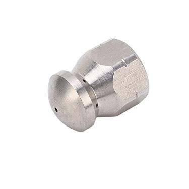 Imagem de Generic Bocal de Dragagem de Tubo, Alta Eficiência, Sem Vazamento, Lavador de Pressão, Bico de Esgoto 5000PSI Máximo 212 ℉ Aço Inoxidável Resistente Ao Desgaste para Limpeza Doméstica (Cabeça