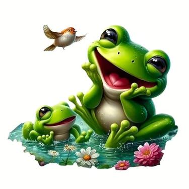 Imagem de Adesivos de vinil de PVC para carro de pássaro sapo, adesivos autoadesivos à prova d'água para carros, laptops, caminhões, motocicletas, parede, janela, bagagem, capa de arranhão, decoração de porta