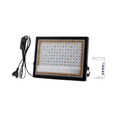 Imagem de Holofote externo LED 50W/100W com luz branca/luz quente/RGB com interr