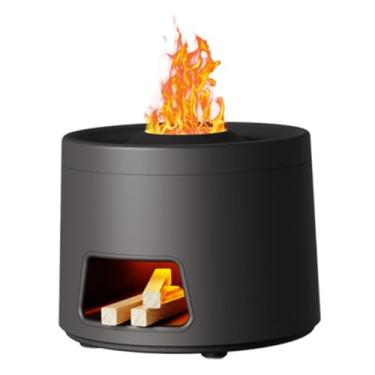 Imagem de IEUDNS Umidificador de névoa com óleos essenciais, desligamento automático, portátil, luz de 7 cores, umidificador de ar e difusor de aromas para hotel e, Preto