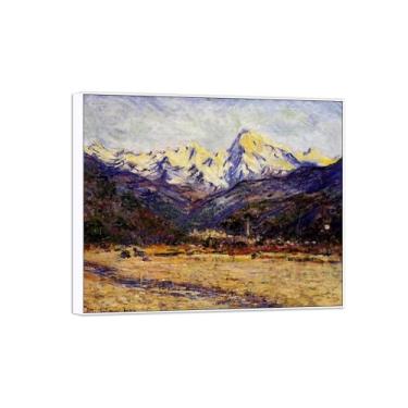 Imagem de Claude Monet Famosas Impressões em Tela de Parede Pronta para Pendurar Quadro Branco Vale para Decoração de Sala de Estar 70 x 85 cm 27 x 33 pol