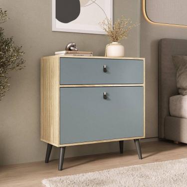 Imagem de Sapateira Cômoda com Gaveta para Quarto Amendoa / Acqua