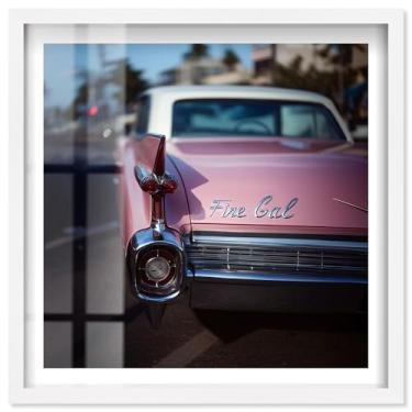 Imagem de Fine Gal I Shadowbox Print Glam Wall Art por Notoriart, moldura branca, 33 x 33