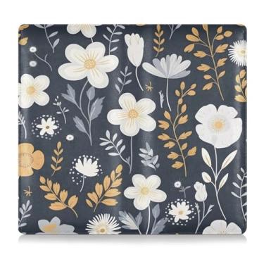 Imagem de CEBUGI Lindo porta-luvas floral para registro de carro e seguro para organizador de documentos, 12,5 cm x 24 cm