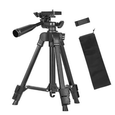 Imagem de Tripé de transmissão ao vivo para fotos ao ar livre, adequado para câmeras e telefones, suporte de projetor portátil, tripé de câmera profissional
