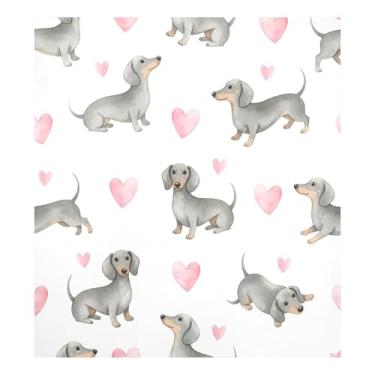 Imagem de Blueangle Capa magnética para lava-louças de cães Dachshund dos namorados, decoração da capa frontal da máquina de lavar louça, adesivos de eletrodomésticos, adesivos de eletrodomésticos, 58 cm C x 66