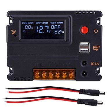 Imagem de Controlador de carregador solar 12V 20A LCD Backlight Display Regulador de geração de energia inteligente para de painel solar de bateria de fosfato de ferro de lítio série 4