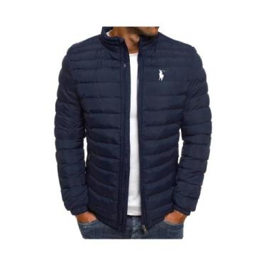 Imagem de Jaqueta Impermeável Masculina Casual De Inverno Quente Com Zíper Cor S