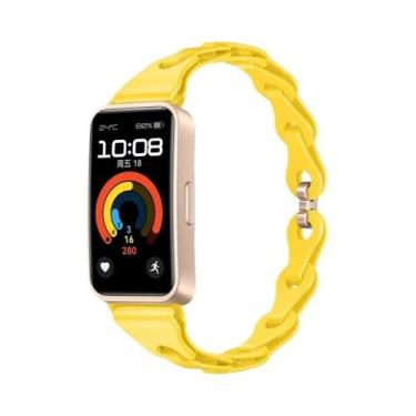 Imagem de Pulseira De Silicone Colorida Para Huawei Band 10 9 8, Correia De Borr
