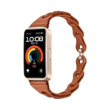 Imagem de Pulseira De Silicone Colorida Para Huawei Band 10 9 8, Correia De Borr