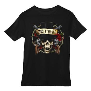 Imagem de Camiseta Da Banda Guns N Roses Hard Rock Camisa Preta - Genérica, Pret