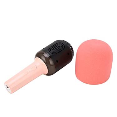 Imagem de aqxreight Microfone Sem Fio HiFi Alto-falante Portátil Portátil de Uma Peça Com 5 Modos de Luz Ambiente para Casa Criança Adulto Rosa como Cantar Melhor um Bom Microfone de Cartão CHIP (#2)