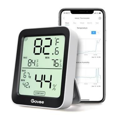 Imagem de Termômetro Higrômetro Smart H5075 Bluetooth | Medidor de Umidade e Temperatura Interna Com Sensor Suíço e Tela LCD Para Casa e Estufas