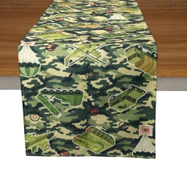 Imagem de Caminho de Mesa Camuflado, 37x189cm Toalha de Mesa com Estampado Militar Decoração para Festa Temática Militar Ideal para Aniversários