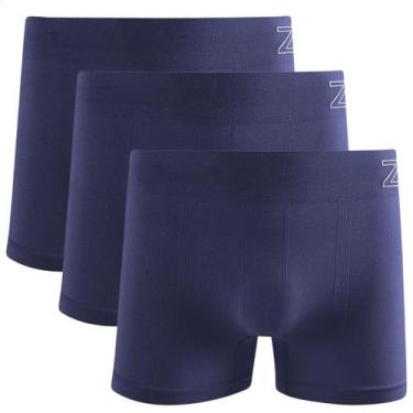Imagem de Kit 3 Cuecas Boxer Masculina Zee Rucci Microfibra Sem Costura Lisa, 3m