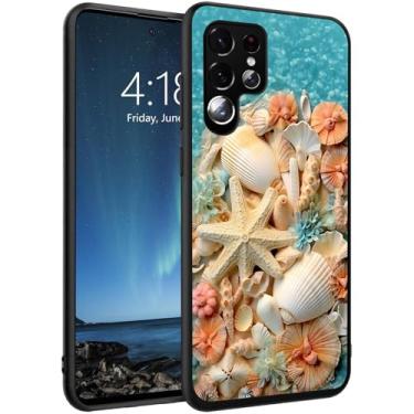 Imagem de DSRGRGFDJ Capa projetada para Samsung Galaxy S26 Ultra de 17,5 cm, capa de silicone ultrafina, antiarranhões e à prova de choque - Conchas do mar, estrela-do-mar