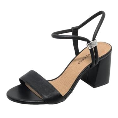 Imagem de Sandália Feminina Salto Médio Conforto Moderna Bottero