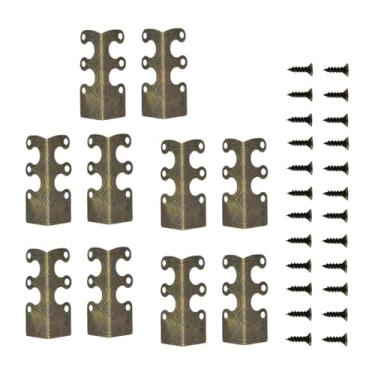 Imagem de Protetores De Canto De Metal Para Rodapé | 10 Peças De Acessórios De Proteção Para Armários | Guardas De Canto Para Mesa | para Proprietários Inquilinos Escritório Casa Mesa Portas Armários Sala de Es