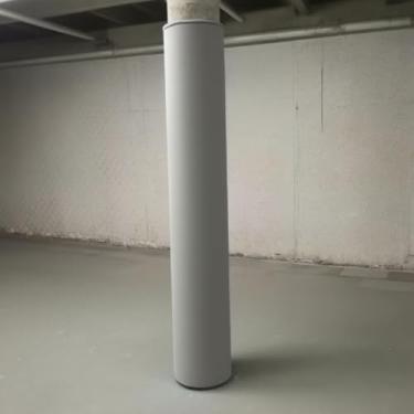 Imagem de Revestimento de estofamento de mastro branco de 2,1 m - capa de coluna para academia e playground - serve para cestas de basquete de 5 a 25 cm de diâmetro, almofada de poste para segurança