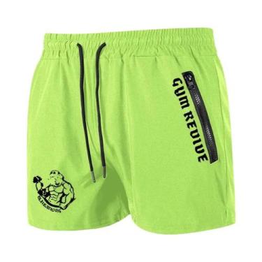 Imagem de Bermudas Masculinas De Secagem Rápida Com Estampa, Bolsos Laterais Com