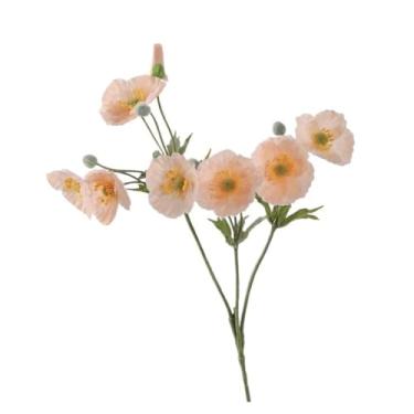 Imagem de Flores artificiais para decoração de crisântemo nórdico, flores artificiais, casa, escritório, hotel, bonsai, casamento, planta falsa, arranjo de flores, plantas e flores artificiais (A)