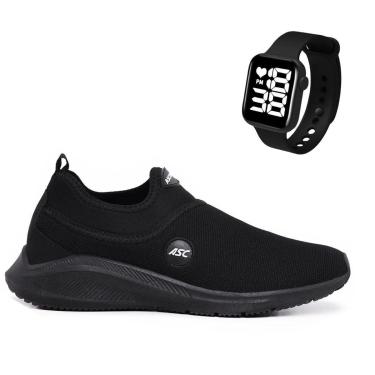 Imagem de Combo Tenis Calce Fácil e Relógio Quadrado: Conforto, Praticidade e Estilo"-Unissex
