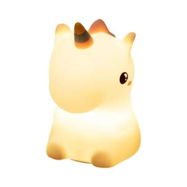 Imagem de Luz Noturna De Silicone Em Forma De Unicórnio Para Crianças, Recarregá