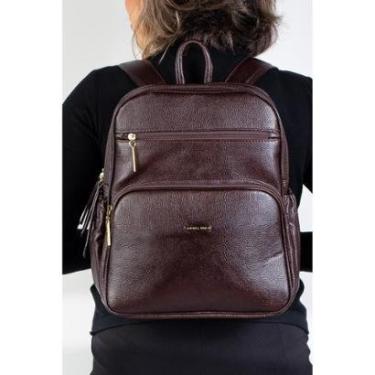 Imagem de Mochila feminina de couro liso Zaya-Feminino