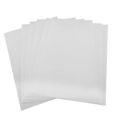 Imagem de JCBIZ 6 peças de folhas transparentes termorretráteis polidas de 0,3 mm papel translúcido com contas fundidas, papel quadrado para passar a ferro, faça você mesmo, quebra-cabeça infantil, acessórios