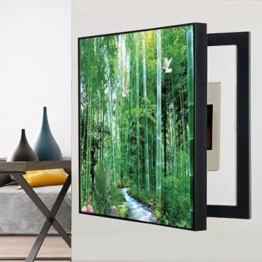 Imagem de Capa de caixa de disjuntor, capa de painel elétrico decorativo para caixas de fusíveis, decoração de parede elegante, design durável e funcional, perfeita para uso doméstico ou escritório