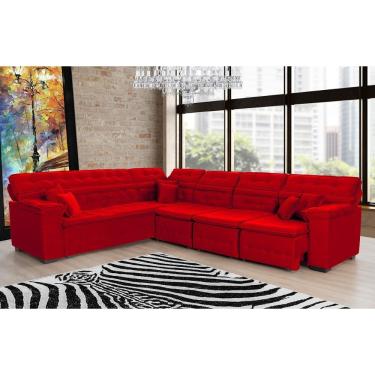 Imagem de Sofá de Canto Magno 2,37x3,77m Vermelho