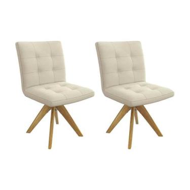 Imagem de Kit 2 Cadeiras Sala Jantar Nice 1C001CA Premium Madeira Maciça 2 Un Ca