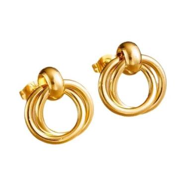 Imagem de Brincos De Pérola Em Forma De Leque De Aço Inoxidável 316L Para Mulher