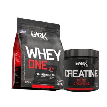 Imagem de Whey One 900g + Creatina 150g Pura Dark Lab, Baunilha