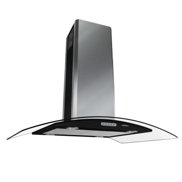 Imagem de Coifa de Ilha CVC Nardelli Vidro Curvo Black 90cm 220V