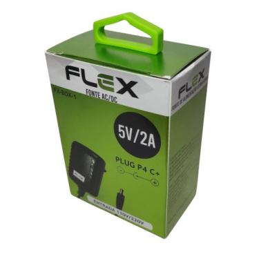 Imagem de Fonte De Alimentação Bivolt Plug P4 5v 2a Fx-box-1 Flex, PRETO