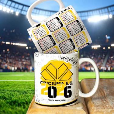 Imagem de Caneca personalizada futebol Calendario 2026 - 325ML - PRESENTE - ABRA